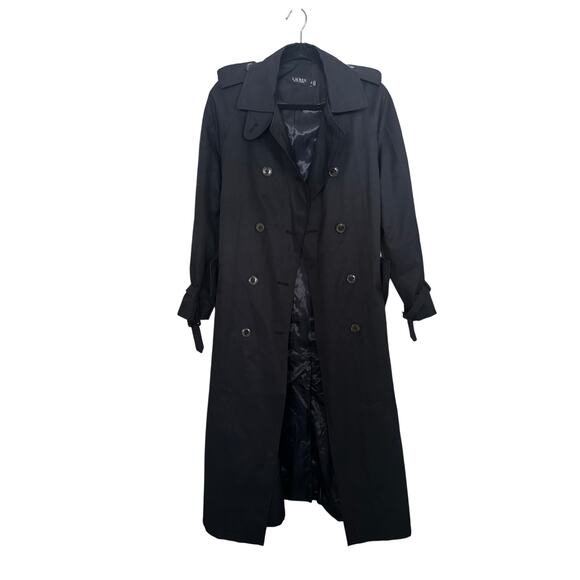 Ralph Lauren Coat Women's Size S Blue Double-Breasted Trench Coat Classic Preppy - Picture 3 of 11
